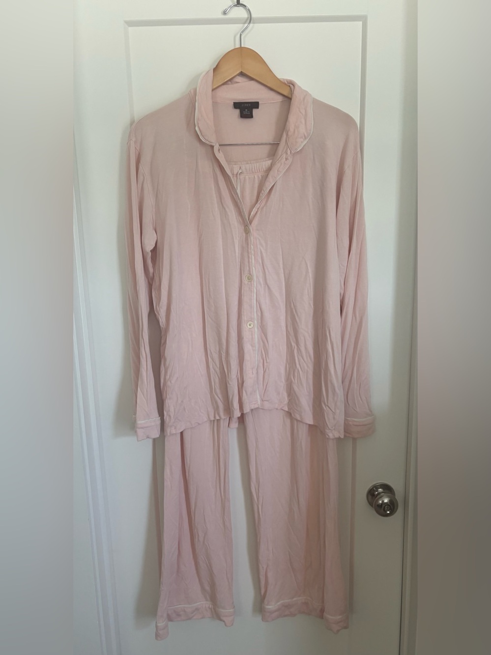 J. Crew Women's Blush Pink Long-Sleeve Dreamy Pajama Set